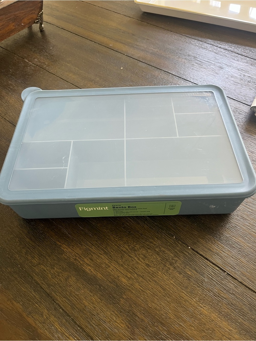 8 Compartment Large Plastic Snack Bento Box blue - Figmint™: Recycled PET,